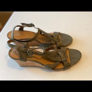 Never Worn Clarks Cork Wedges